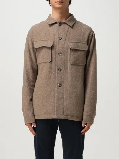 Tagliatore Wool Blend Jacket Flap Pockets In Brown