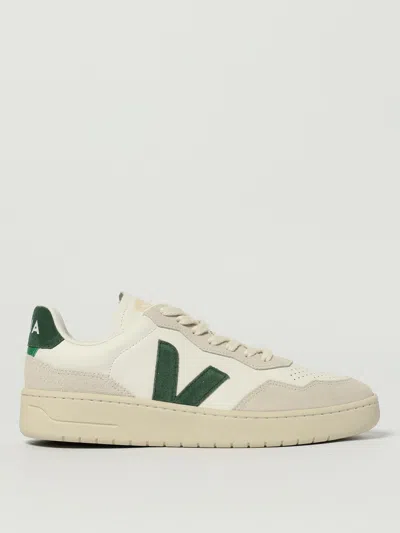 Veja V-90 Organic Leather Sneaker In Neutral