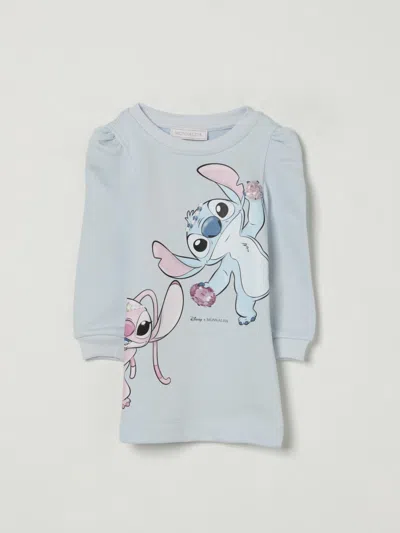 Monnalisa Graphic-print Sweatshirt Dress In Blue