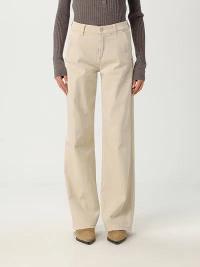7 For All Mankind Twisted Dojo Cream Jeans In Neutral