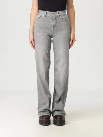 7 For All Mankind Jeans  Woman Color Grey In Gray