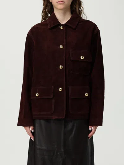 Arma Rosia Suede Jacket In Brown