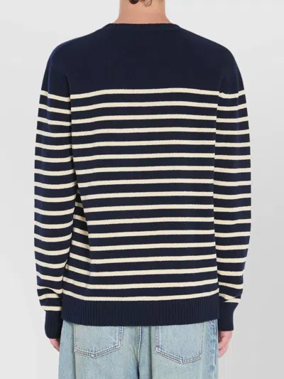 Valentino "chez Valentine" Wool Sweater In Blue