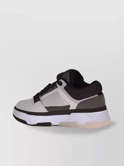 Amiri Brown Low Top Sneakers With Logo Detail On The Side And Mesh Panels In Red