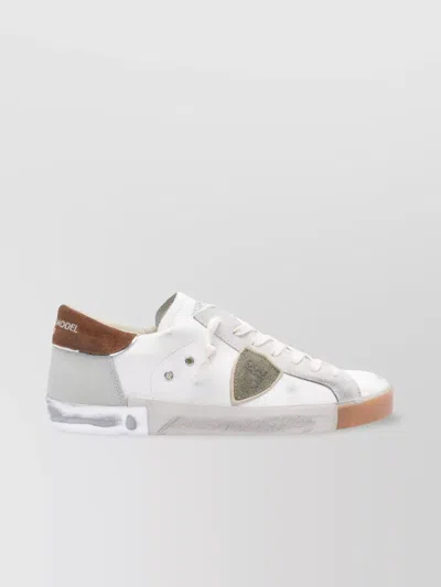 Philippe Model Low Top Sneakers With Suede Heel Tab In Multi