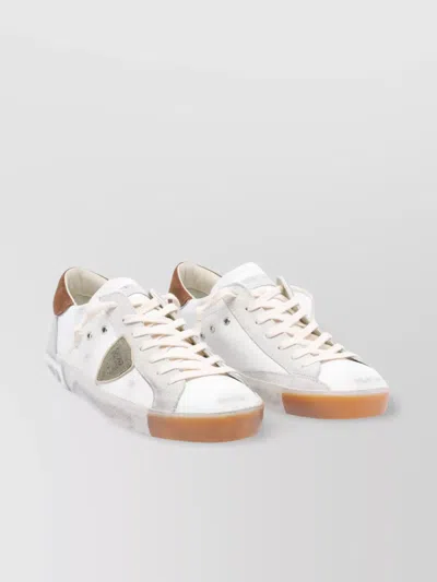 Philippe Model Low Top Sneakers With Suede Heel Tab In Multi