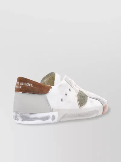 Philippe Model Low Top Sneakers With Suede Heel Tab In Multi