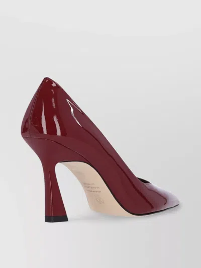 Stuart Weitzman Pointed Toe Patent Finish High Heel In Red