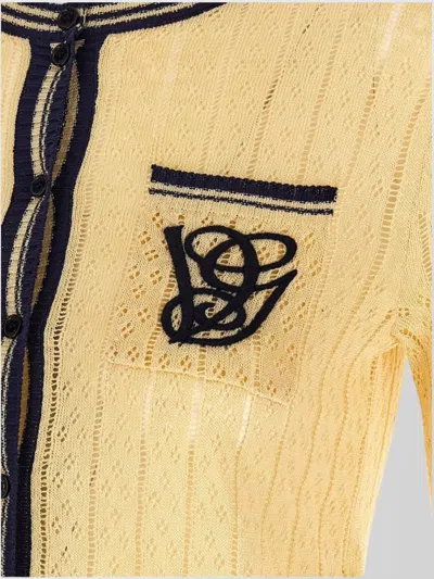 Valentino Embroidered Striped Pointelle-knit Linen-blend Cardigan In Metallic