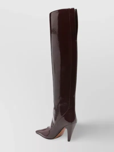 Stella Mccartney Shiny Knee High Pointed Toe Boots
