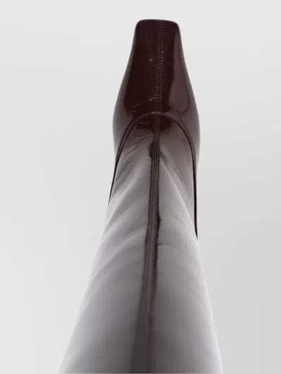 Stella Mccartney Shiny Knee High Pointed Toe Boots