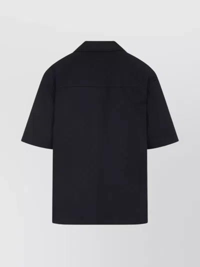 Gucci Classic Short-sleeve Cotton Shirt In Black