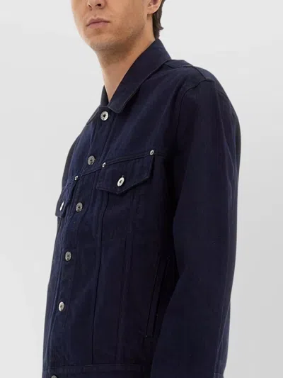 Jw Anderson J. W. Anderson Cropped Denim Jacket With Contrasting Cuffs In Blue