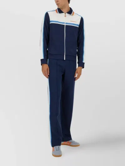 Casablanca Pique Truck Jacket In Blue