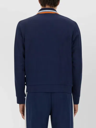 Casablanca Pique Truck Jacket In Blue