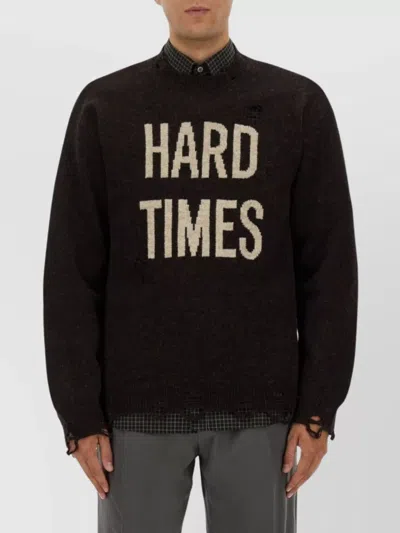 Moschino Couture Shetland Wool Pullover In Black