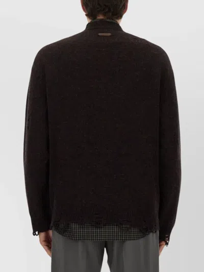 Moschino Couture Shetland Wool Pullover In Black