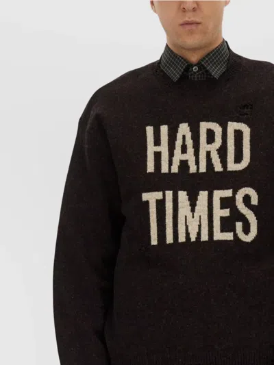 Moschino Couture Shetland Wool Pullover In Black