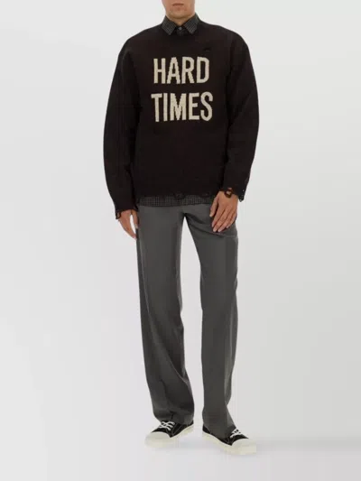 Moschino Couture Shetland Wool Pullover In Black