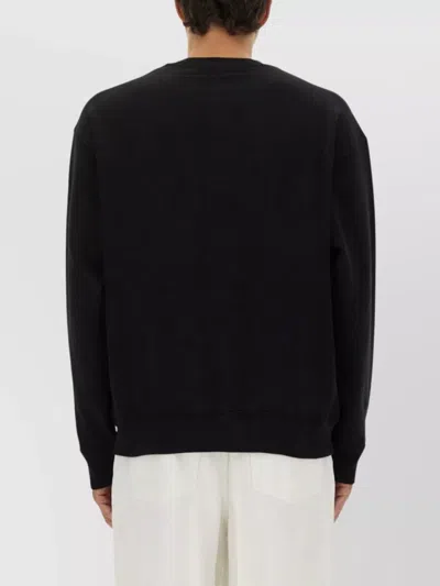 Moschino Couture Sweatshirt With Laurel Crown Logo Embroidery In Black