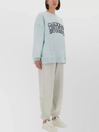 Rotate Birger Christensen Trousers With Elastic Waistband And Side Pockets In Gray