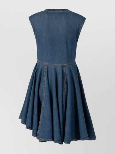 Alaïa Wrap Dress In Blue