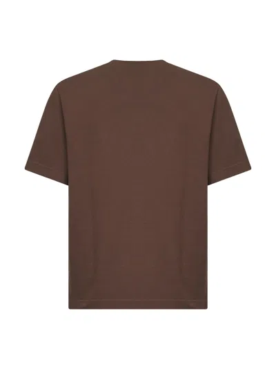 Jacquemus Le T-shirt Gros Grain Brown T-shirt With Logo Patch On The Front In Cotton Man