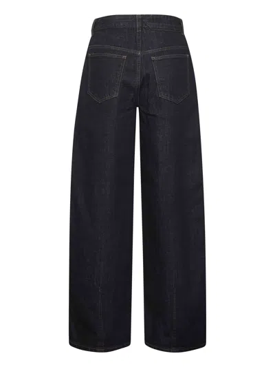 Jacquemus Le De-nimes Ovalo Jeans Blue In Black