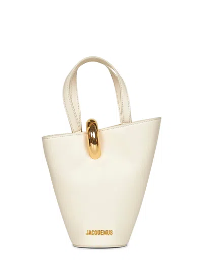 Jacquemus Structured Shoulder Bag Detachable Strap In White