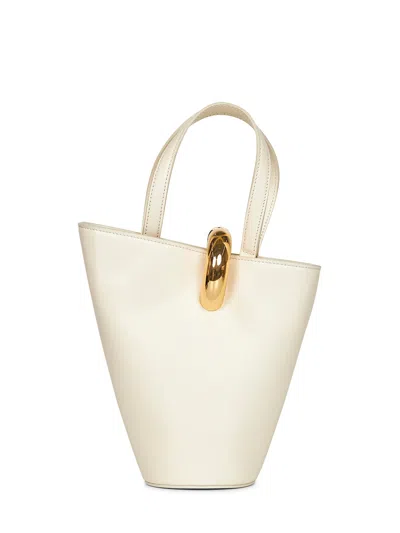 Jacquemus Structured Shoulder Bag Detachable Strap In White