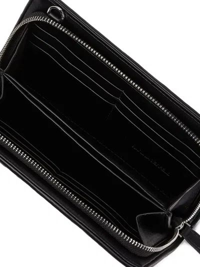 Karl Lagerfeld K/weave Crossbody Wallet In Black