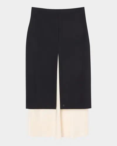 Rohe Contrast Upside Down Skirt In Black