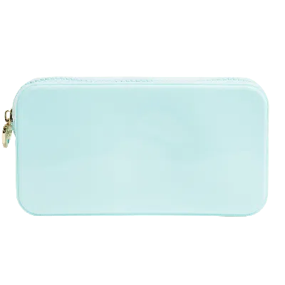 Stoney Clover Lane Small Glitter Clear Pouch In Blue