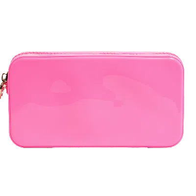 Stoney Clover Lane Small Glitter Clear Pouch In Blue