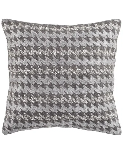 Safavieh Perry Hounds Tooth Pillow No Color No Col In Gray