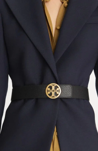 Tory Burch Miller 1.5-inch Reversible Logo Belt In Brown