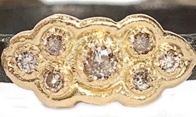 Armenta Old World Sculpted Scroll Diamond Stackable Ring In Multi