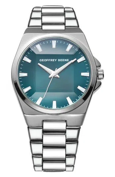 Geoffrey Beene Faceted Glass Bracelet Watch, 42mm In Brown