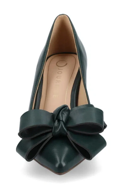 Journee Collection Crystol Womens Pointed Closed Toe Stiletto Heel Pumps In Green