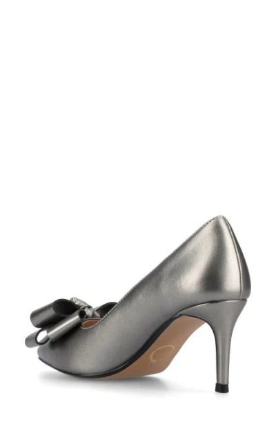 Journee Collection Women's Crystol Velvet Pumps In Gray