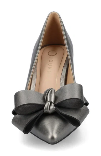 Journee Collection Women's Crystol Velvet Pumps In Gray