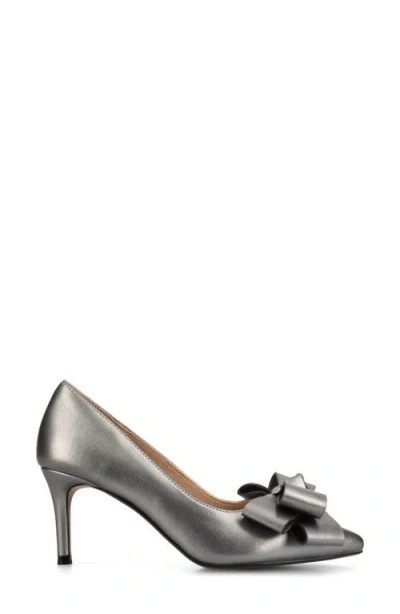 Journee Collection Women's Crystol Velvet Pumps In Gray