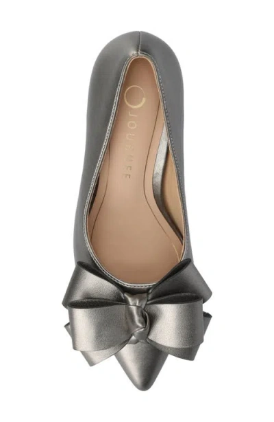 Journee Collection Women's Crystol Velvet Pumps In Gray