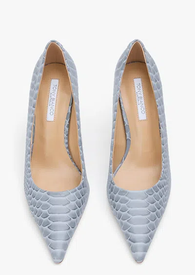 Tony Bianco Niki Denim Python In Blue