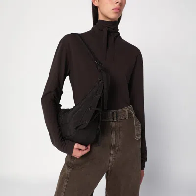 Lemaire Small Soft Game Bag In Water-repellent Brown Nylon In Brown