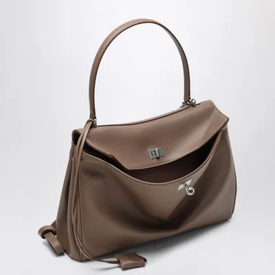 Balenciaga Medium Rodeo Bag In Taupe Smooth Calfskin Women In White