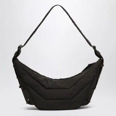 Lemaire Small Soft Game Bag In Water-repellent Brown Nylon In Brown