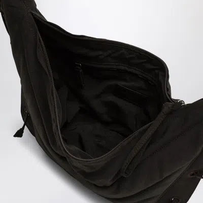 Lemaire Small Soft Game Bag In Water-repellent Brown Nylon In Brown
