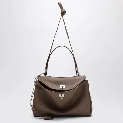Balenciaga Medium Rodeo Bag In Taupe Smooth Calfskin Women In White
