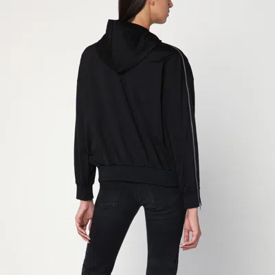 Balenciaga Black Zip-up Sweatshirt Loop Sports Icon In Black